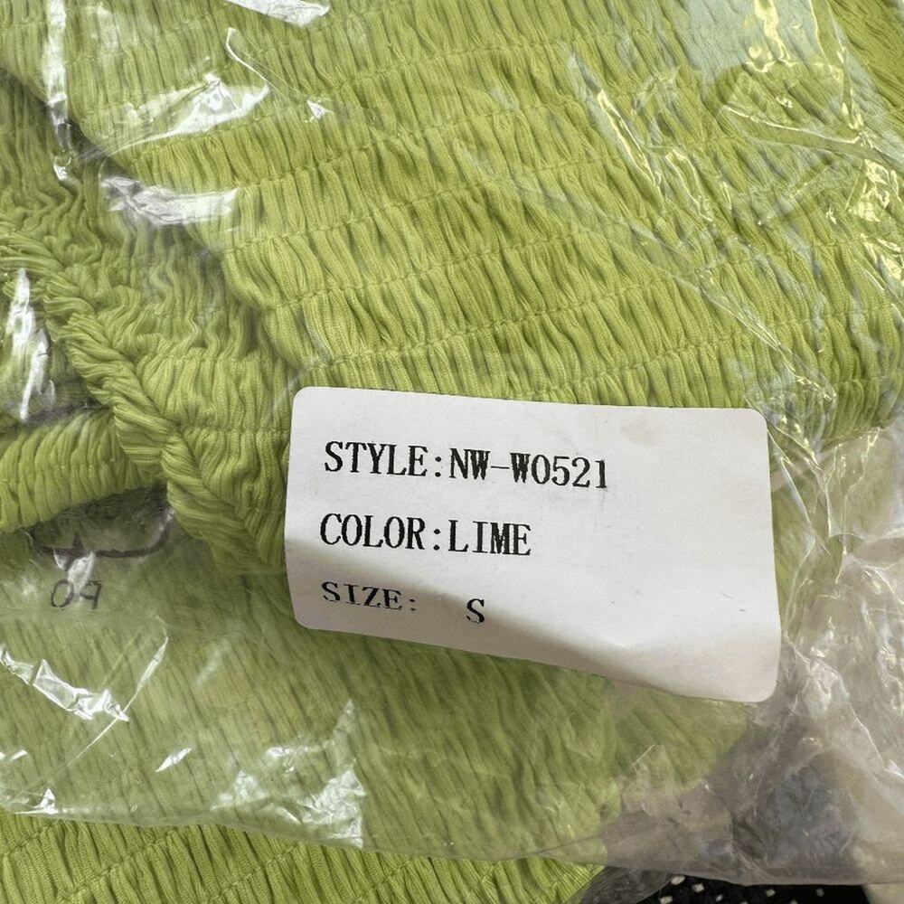 Naked Wardrobe Lime Green One Piece Swimsuit S NWOT - Picture 3 of 4